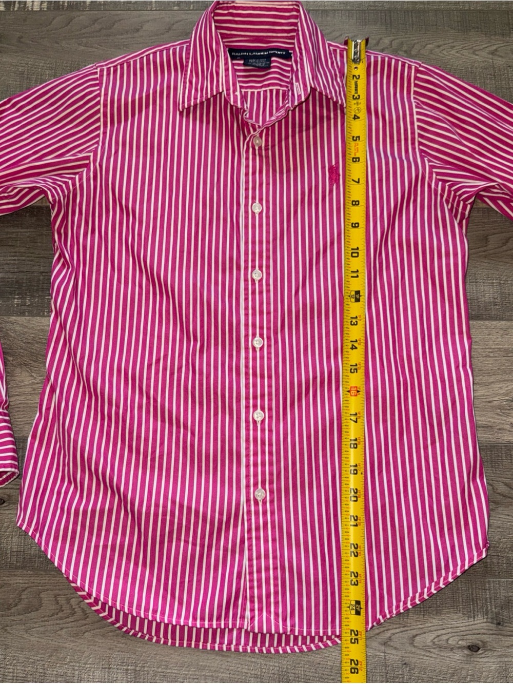 Ralph Lauren Pink Striped Cotton Button-Down Shirt womens 6 - Picture 5 of 8
